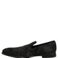 Black Suede Slip On Men Slippers Loafers Shoes