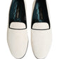 White Velvet Slip On Men Flats Loafers Shoes