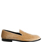 Beige Suede Slip On Slippers Loafers Shoes
