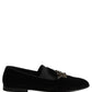 Black Crown Embellished Men Loafers Shoes