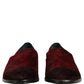 Maroon Suede Slip On Slippers Loafers Shoes