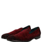 Maroon Suede Slip On Slippers Loafers Shoes