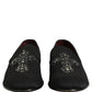 Black Suede Cross Slip On Men Loafers Shoes