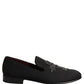 Black Suede Cross Slip On Men Loafers Shoes