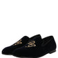Black Suede DG Logo Slippers Men Loafers Shoes