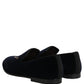Black Suede DG Logo Slippers Men Loafers Shoes
