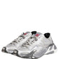Gray Panelled Low Top Men Sneakers Shoes
