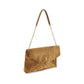 Beige Suede Leather Shoulder Bag
