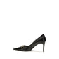Black Goatskin High Heel Pumps