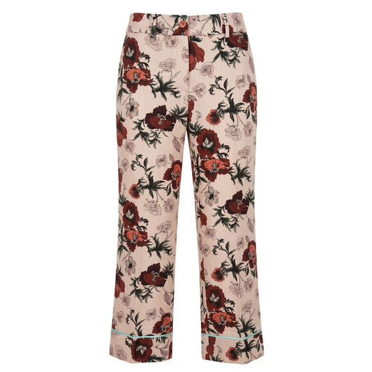 Pink Cotton Women Pant