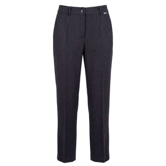 Blue Cotton Women Pants