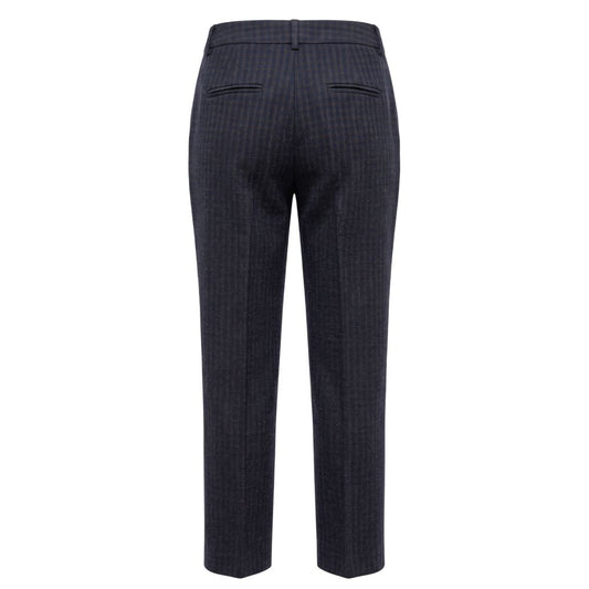 Blue Cotton Women Pants