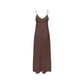 Brown Viscose Long Dress