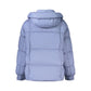 Blue Polyester Womens Jacket With Removable Hood