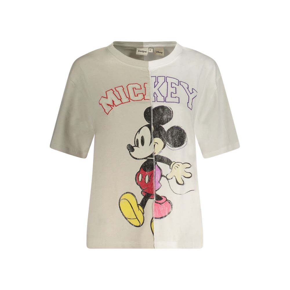 White Cotton Women's T-Shirt