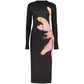 Black Polyester Women's Dress