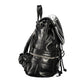 Black Polyurethane Womens Backpack