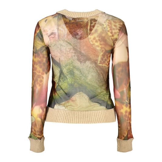 Beige Polyester Womens Shirt