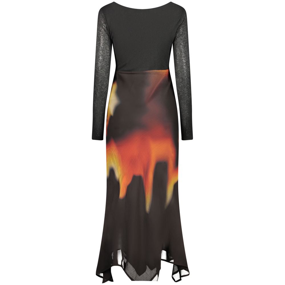 Black Polyester Women's Dress