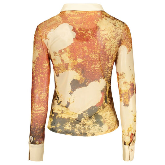Beige Polyester Female Shirt