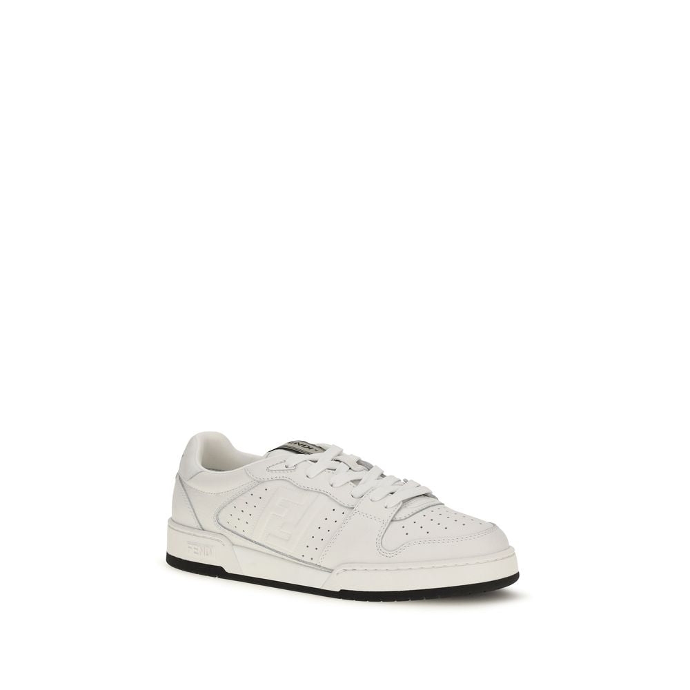 White Calf Leather Bos Taurus Athletic Sneakers