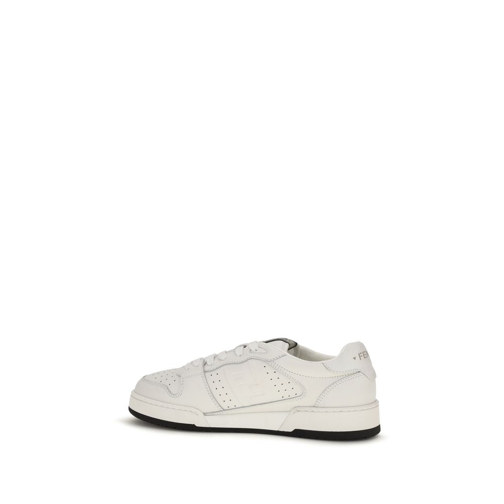 White Calf Leather Bos Taurus Athletic Sneakers