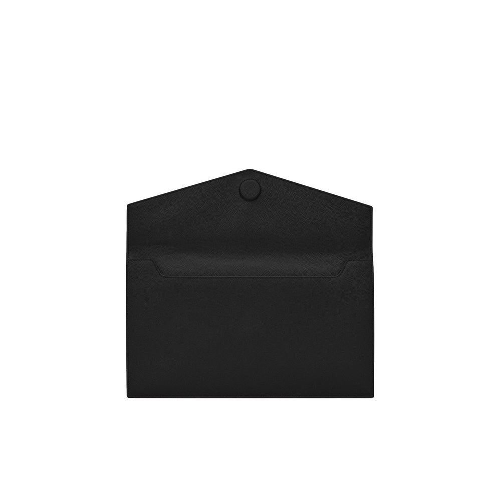 Black Leather Clutch Bag