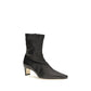 Black Calf Leather Bos Taurus Ankle Boots