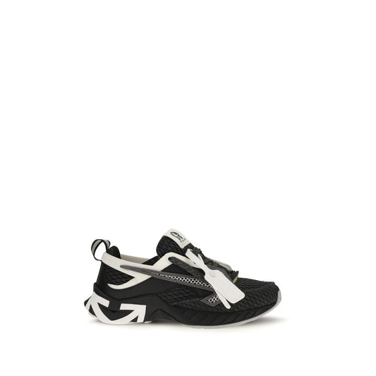 Black Polyester Athletic Sneakers
