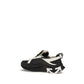 Black Polyester Athletic Sneakers