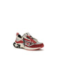 Red Polyester Athletic Sneakers