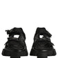 Black Logo Detailed Men Chunky Sandals Shoes