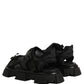 Black Logo Detailed Men Chunky Sandals Shoes