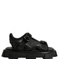 Black Logo Detailed Men Chunky Sandals Shoes