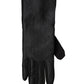 Black Viscose Long Elbow Length Gloves