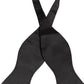 Men Black 100% Silk Adjustable Neck Papillon Bow Tie