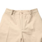 Beige Cotton Straight Men Formal Dress Pants