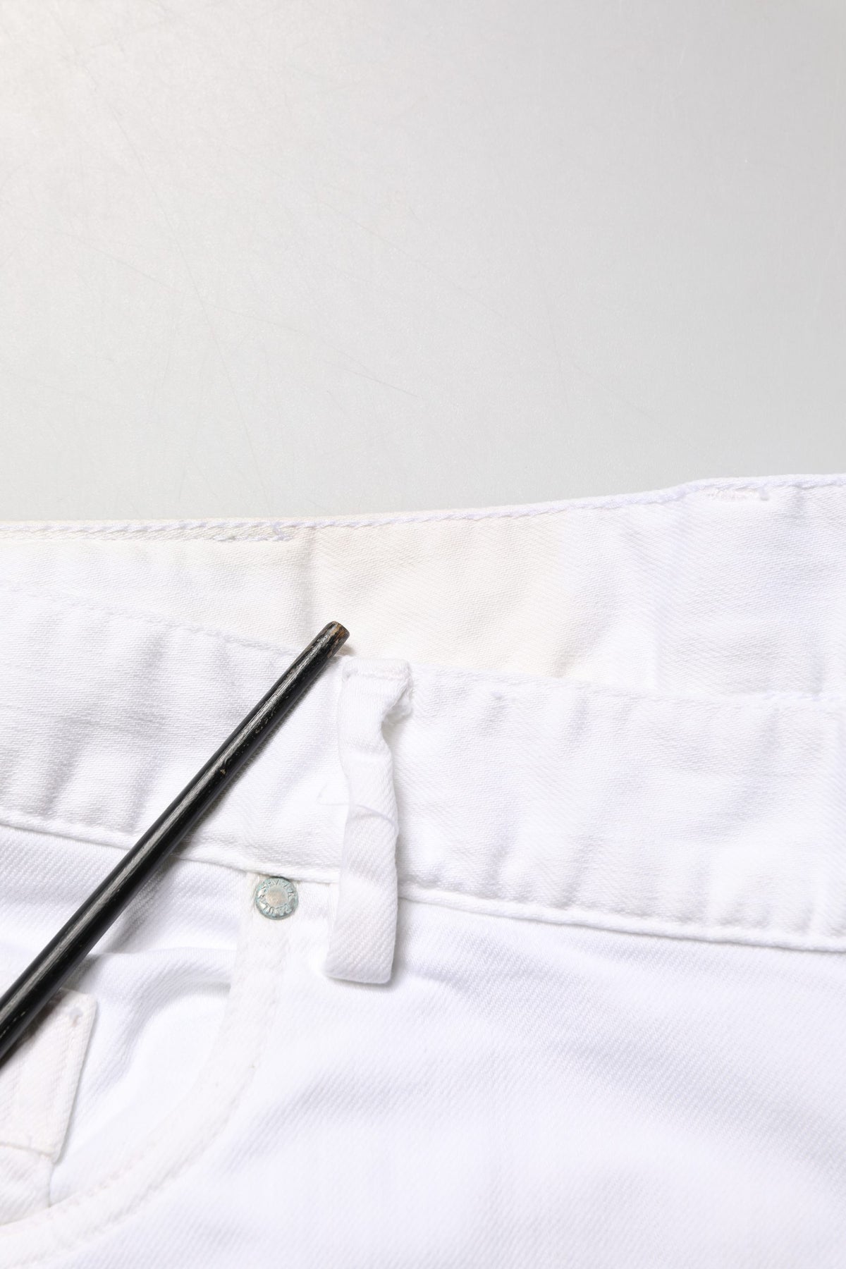 White Skinny Mid Waist Men Denim Trouser Jeans