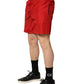 Red Polyester Drawstring Beach Shorts Swimwear