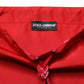 Red Polyester Drawstring Beach Shorts Swimwear