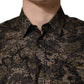 Brown Camouflage Long Sleeve Men Dress Shirt