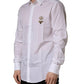 White GOLD Crown Bee Cotton Formal Dress Shirt