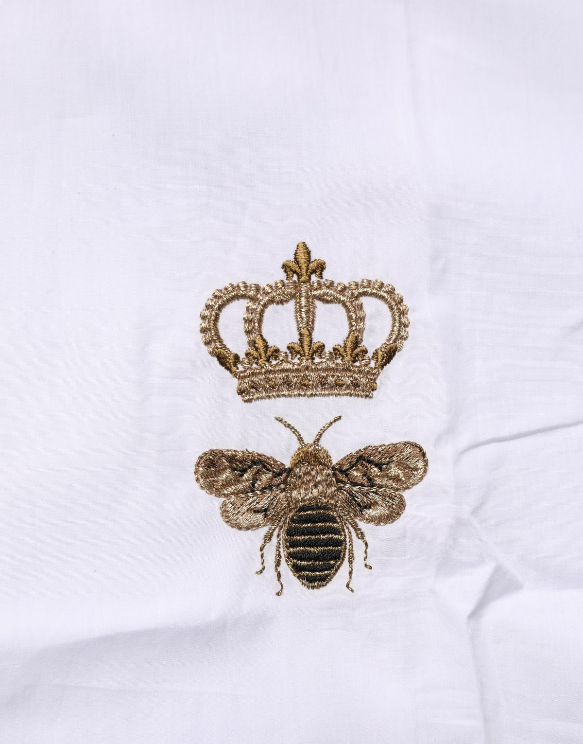 White GOLD Crown Bee Cotton Formal Dress Shirt
