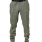 Gray Linen Tapered Men Dress Trouser Pants
