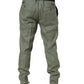 Gray Linen Tapered Men Dress Trouser Pants