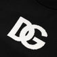 Black Wool DG Logo Men Crew Neck Sweater