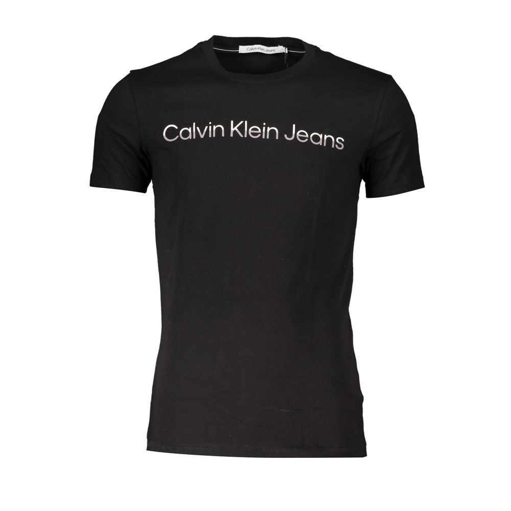 Black Cotton Mens Tshirt