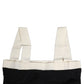 Black White Cotton Stretch Bikini Top Swimwear