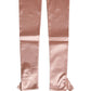 Pink Satin Long Opera Fingerless Gloves