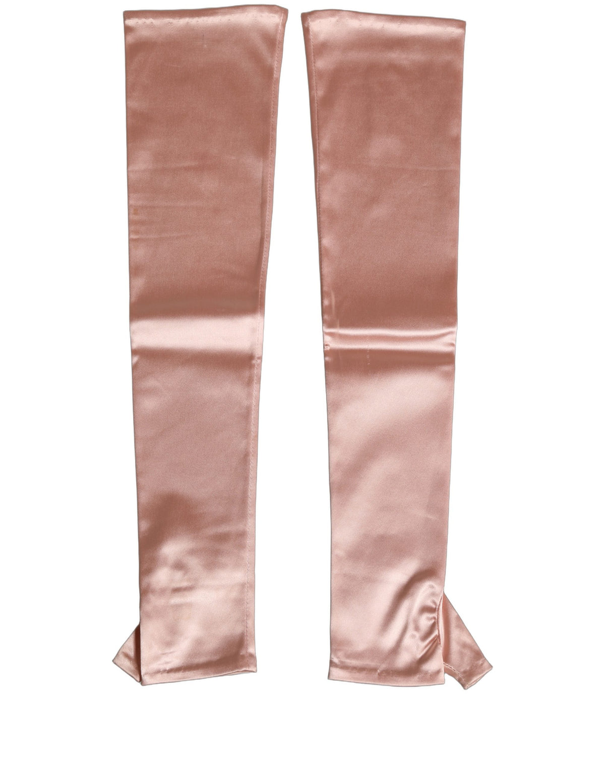 Pink Satin Long Opera Fingerless Gloves